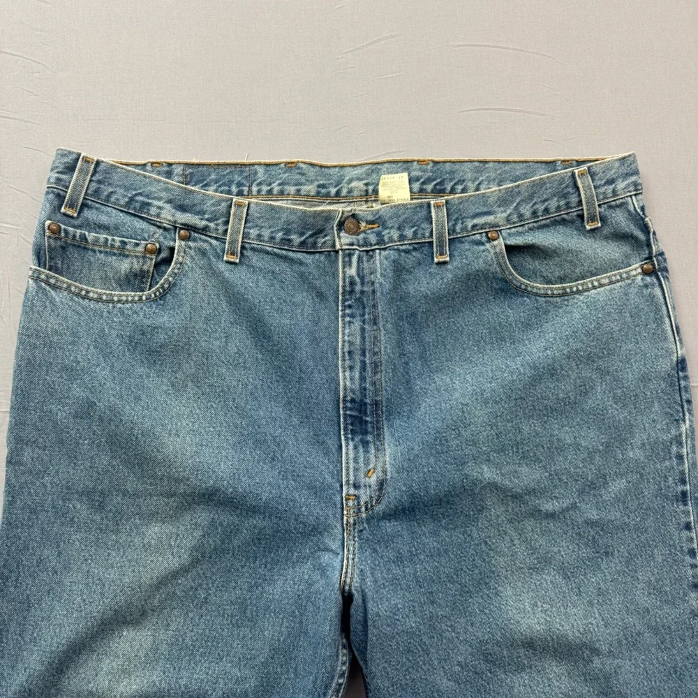 Levis 550 Relaxed Fit Jeans Men 46x30 Medium Wash Blue Denim Vintage 100% Cotton